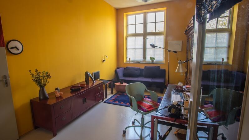 The study in Deirdre McLoughlin’s apartment in Amsterdam.