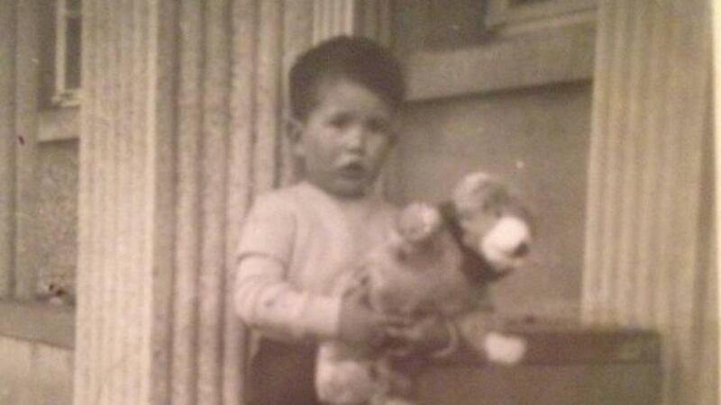 Oliver Cullen, half-brother to Helen Baker, who was born in Sean Ross Abbey on July 20th, 1956, in Roscrea, in a photograph taken by one of the convent nuns.