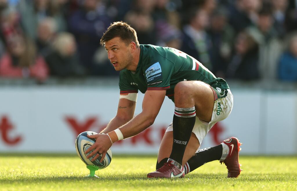 Handrè Pollard and his Leicester Tigers team mates will take on Leinster at the Aviva Stadium on Friday night. Photograph: David Rogers/Getty Images
