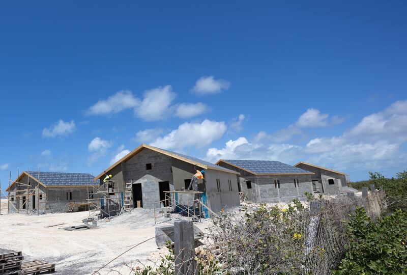 Construction on Barbuda. All photographs: Jennifer Hough