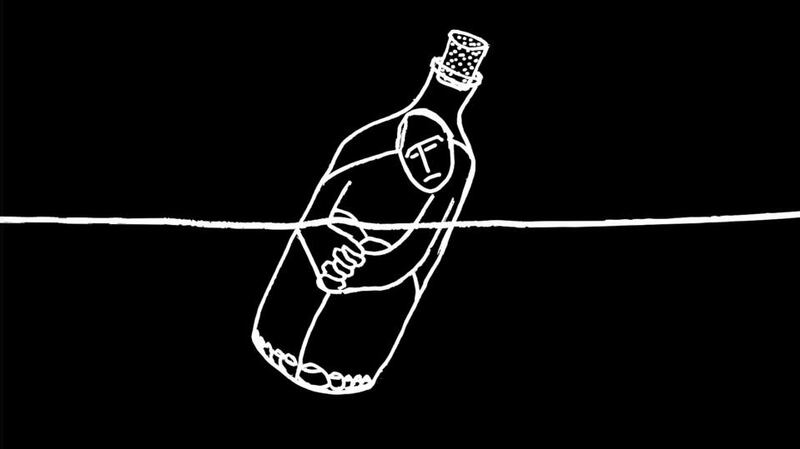 ‘Human Rights of People in Migration’: Poster by Mohsen Heydari from Iran is one of 50 on display at the Embassy of Mexico in Dublin.