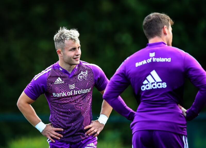 Craig Casey, Munster Rugby squad training. Photograph: Evan Treacy/Inpho