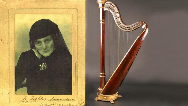 The harp given by WB Yeats to Maud Gonne – which she apparently played while he recited his verse – made €37,000 at Whyte’s Irish history auction