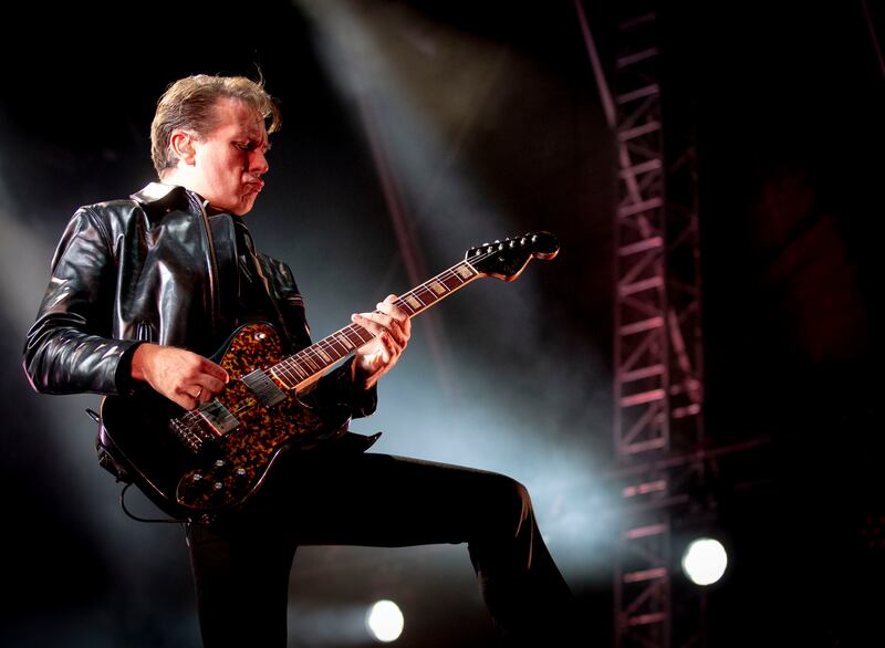 Alex Kapranos of Franz Ferdinand performing on stage at at The National Museum of Ireland, Collins Barracks, Dublin. Photograph: Tom Honan