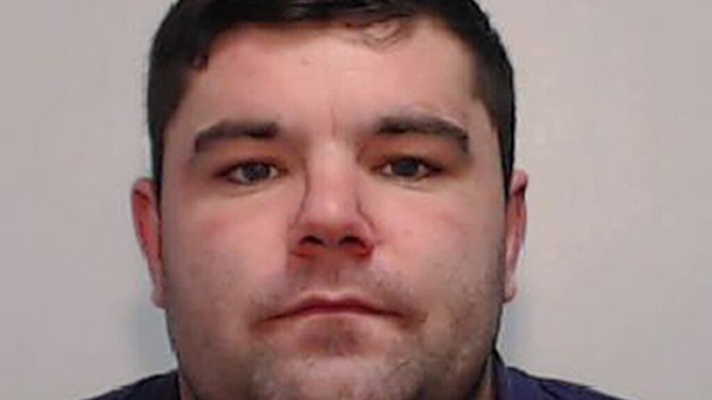 Trevor Lawlor ( 32) raped one of his victims in view of her toddler son and was only prevented from raping the other complainant when her boyfriend unexpectedly returned to the house. Photograph:: Greater Manchester Police/PA Wire