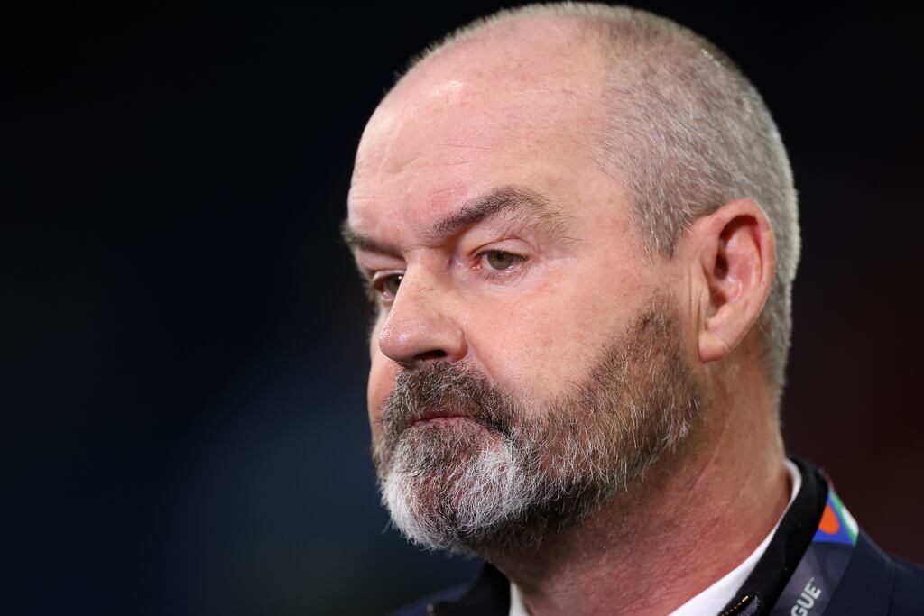 Scotland manager Steve Clarke during the UEFA Nations League match at Hampden Park, Glasgow. Photograph: Steve Welsh/PA Wire