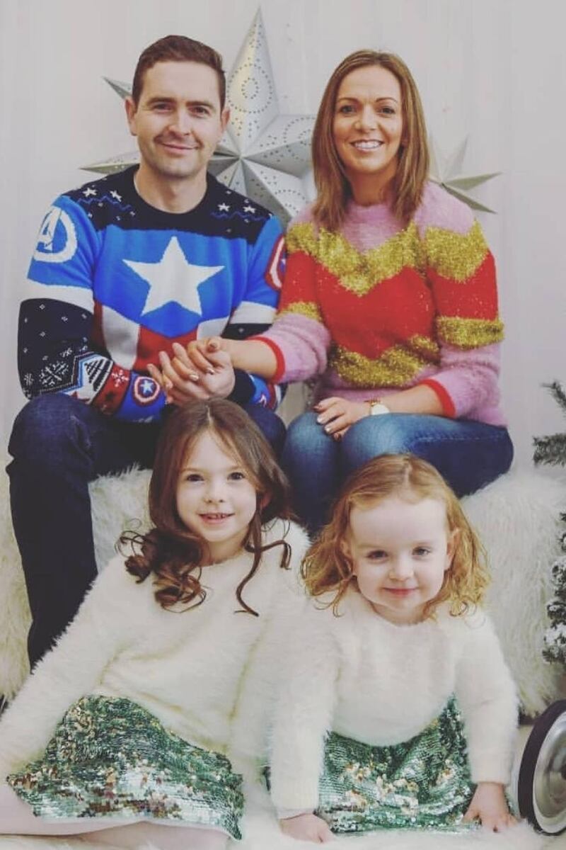 Maria and Emmet Rushe and their two daughters, Julia and Danielle