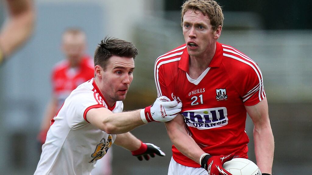 Andrew O’Sullivan got the first of Cork’s three goals in the McGrath Cup game against Waterford in Mallow. Photograph: Ryan Byrne/Inpho