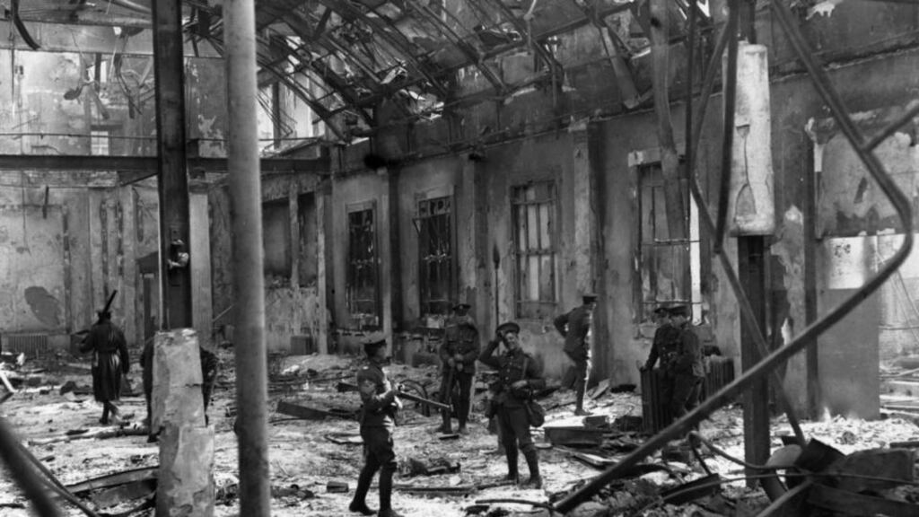 Razed: inside the GPO in 1916. Photograph: Hulton/Getty