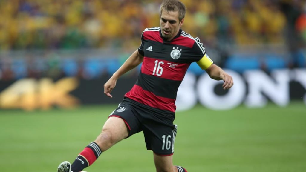 Germany’s Philipp Lahm: made 113 appearances during his outstanding international career which culminated with victory over Argentina in the World Cup final in Brazil. Photo: Fernando Bizerra Jr/EPA