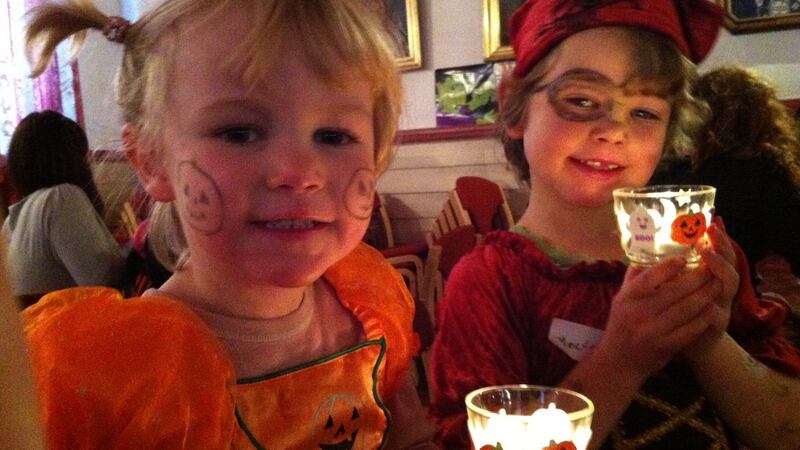 Emma Prunty’s daughters celebrating Halloween in Oslo.