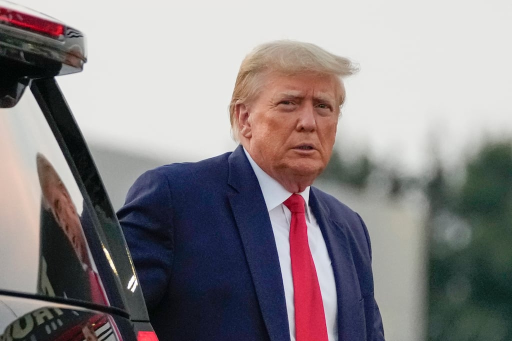 Former US president Donald Trump and his advisers have made no secret of his goal to delay the legal proceedings until after the general election next November. He has suggested that if elected president, he could pardon himself of any federal criminal convictions. Photograph: Alex Brandon/AP