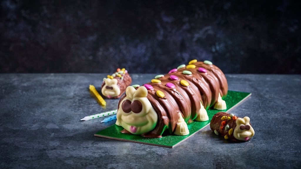 Marks & Spencer’s Colin the Caterpillar cake. Photograph: M&S/PA Wire