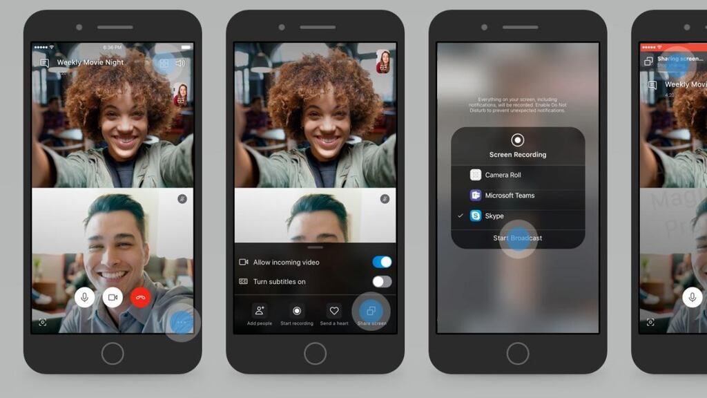 Skype screen sharing is now available for Android and iOS