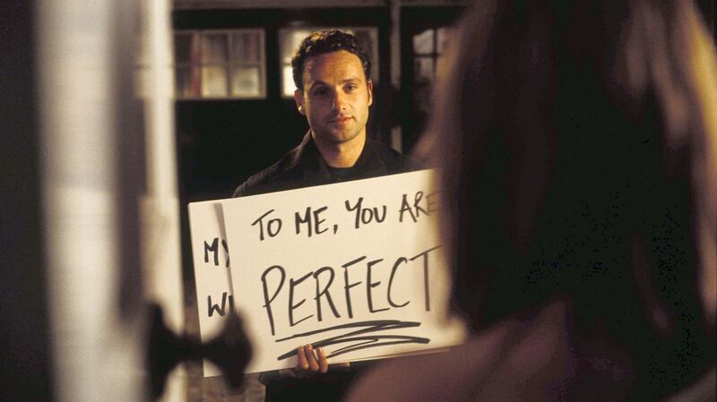 Creepy actually:  Mark (Andrew Lincoln) professes his love for  Keira Knightley’s character in Love Actually  (2003): Photograph:   Snap Stills/REX Shutterstock