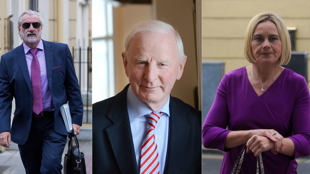 Sport Ireland chairman Kieran Mulvey, former president of the Olympic Council of Ireland Pat Hickey and its current president Sarah Keane. Photographs: Collins/The Irish Times