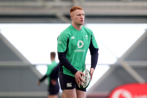 Ireland v Wales: Ciarán Frawley set to be named at fullback in place of injured Hugo Keenan