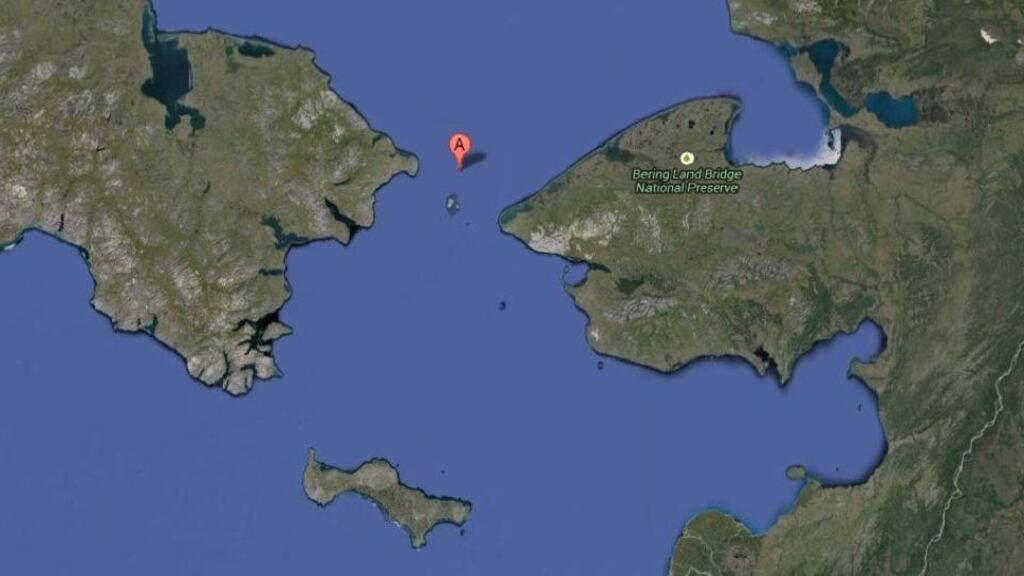 Two Irish swimmers are on their way home having successfully been part of relay team that swam the famous Bering Strait from Siberia to Alaska. Image: Google Maps.