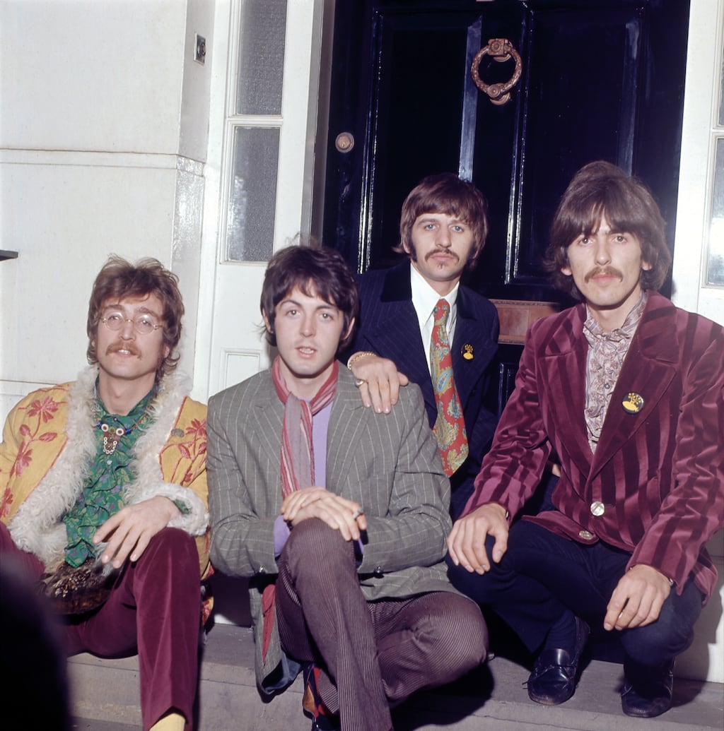 The Beatles attend a press party at the home of manager Brian Epstein in 1967. Photograph: Jeff Hochberg/Getty Images