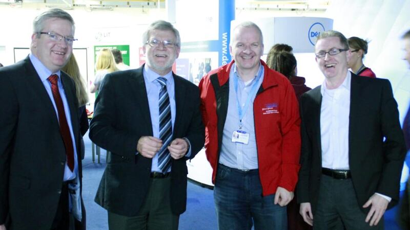 From left: Fergal Barry, LIT, Paschal Meehan, LIT, Barry O’Sullivan, Vistakon and Timmy O’Dwyer, Dell, at the Limerick for IT event