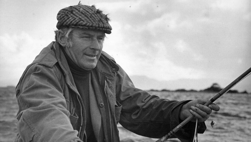 Two-time winner of the world cup trout angling championships, the late Robbie OGrady from Ballinrobe, Co Mayo on Lough Mask in 1977