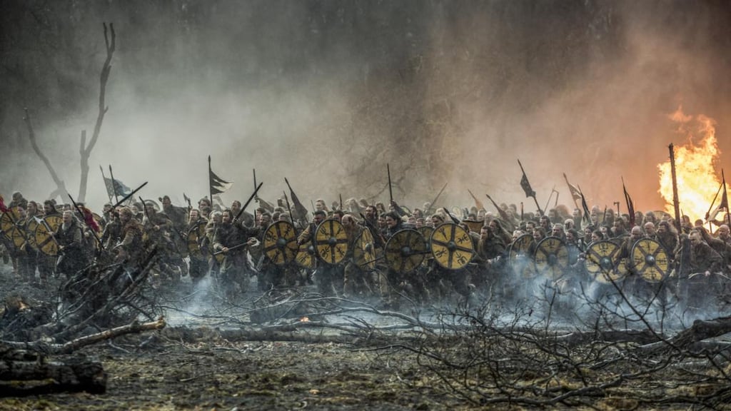 The fifth series of the television drama “Vikings”, which was shot at Ashford Studios. Photograph: Jonathan Hession