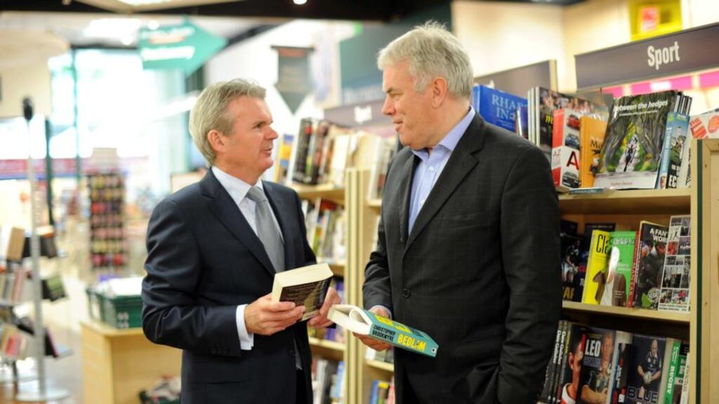 Conor Whelan, managing director of Eason & Co, and Derek Hughes of Hughes & Hughes. Photograph: Jason Clarke Photography
