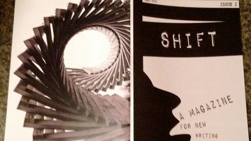 Put together by a group of friends who “always wanted to do a magazine”, the material for the first edition of SHIFT was generated from an open mic night in a Derry cafe earlier this year. The £50 raised covered enough to photocopy their first “fanzine for lovers of the written word”, explains founder Geraldine Quigley