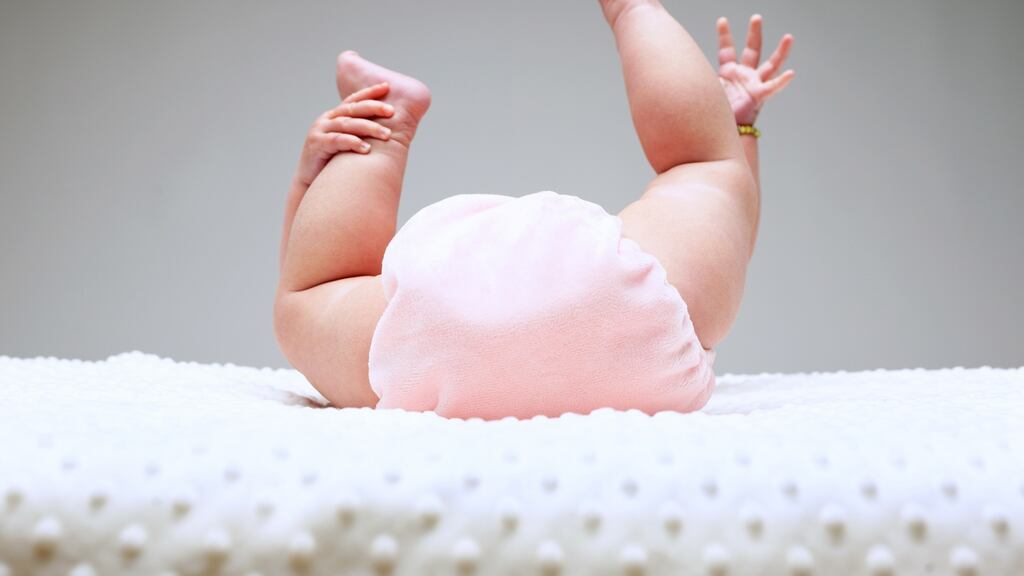 Every day we’re rating and fretting about what she deposits in her nappy, while she, to coin a phrase, doesn’t give a crap. Photograph: Getty Images