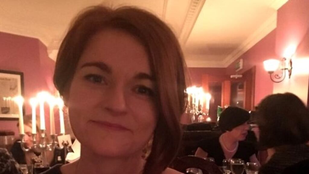 The Irish Times Women’s Podcast named director Louise Ní Fhiannachta as the recipient of the inaugural Irish Times Women’s Podcast Woman To Watch Award. Photograph: Roisín Ingle via Twitter