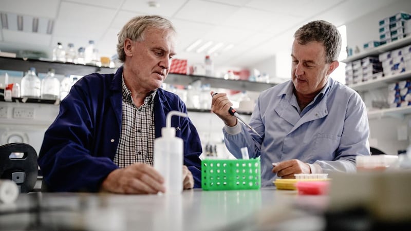 TCD’s Luke O’Neill (left) was attending a medical conference in Australia when he bumped into Matt Cooper.