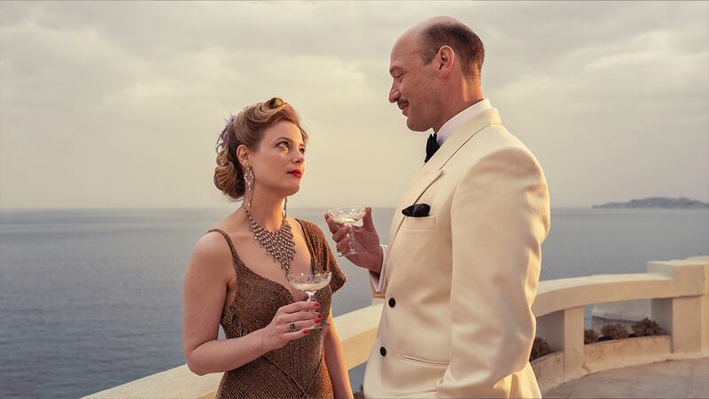 Gillian Jacobs and Corey Stoll in Transatlantic. Photograph: Netflix
