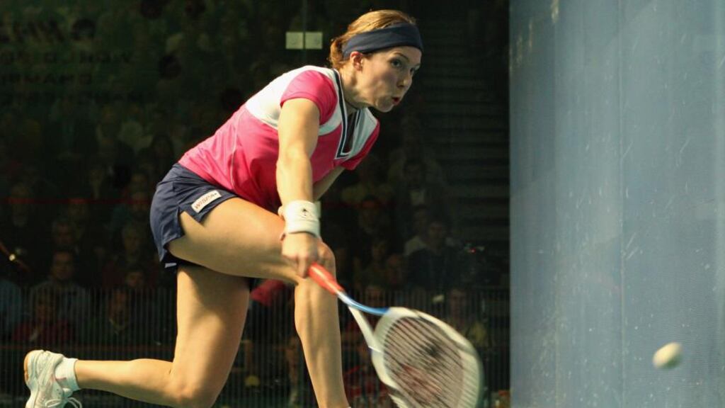 Ireland’s Madeline Perry – currently ranked No 8 in the world – in action. Photograph: Bryn Lennon/Getty Images