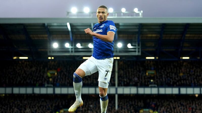 Richarlison scored Everton’s winner against Brighton. Photograph: Ian Hodgson/PA