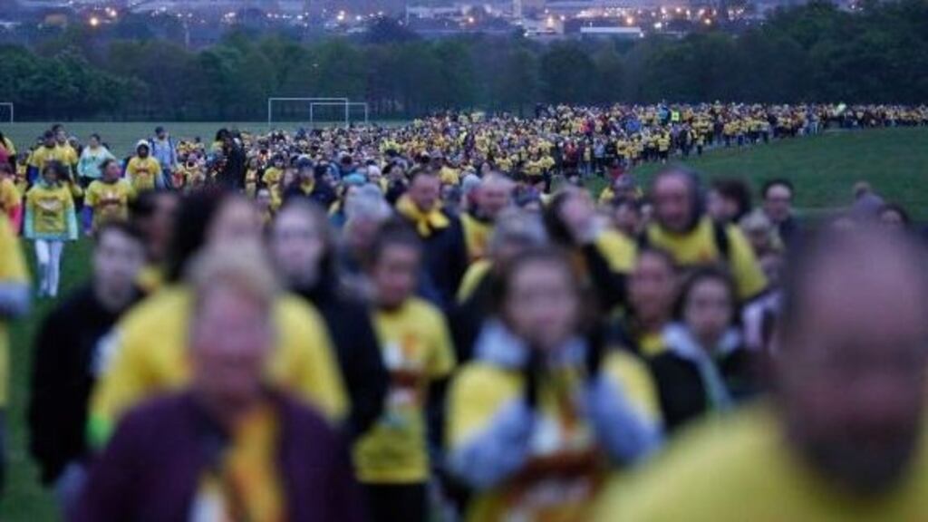 More than 10,000 people turned out for Darkness into Light in the Phoenix Park, Dublin last year. File photograph: Sasko Lazarov/Photocall