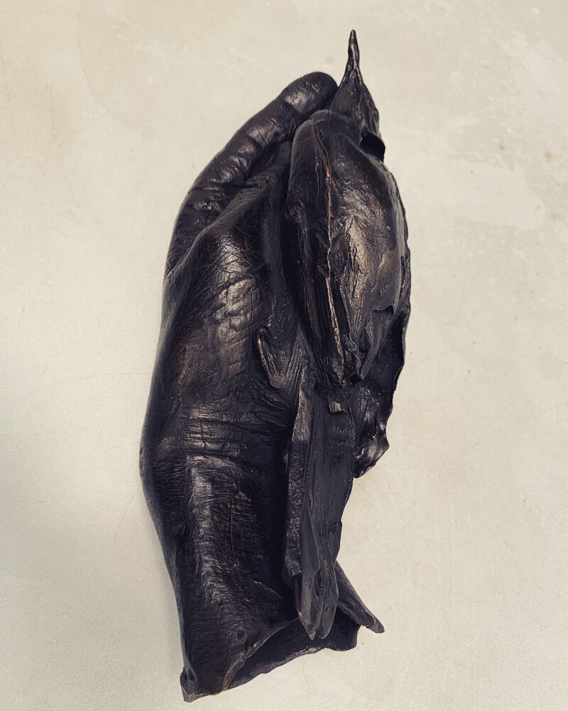 The three-day Art for Gaza exhibition, which takes place at the Copper House Gallery in Dublin 8. Pictured is: Bird in Hand by Dorothy Cross