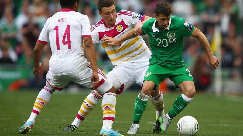 Wes Hoolahan is key to Ireland’s attacking threat. Photograph: Getty