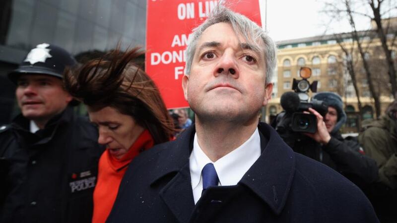 Former Liberal Democrat Cabinet minister Chris Huhne arrives at Southwark Crown Court earlier. Photograph: Oli Scarff/Getty Images