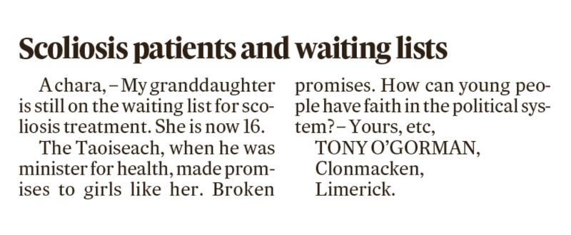 Letter writer Tony O’Gorman asked, given the Taoiseach's 'broken promises', how young people could have faith in the political system