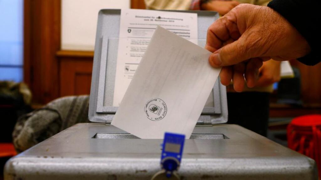 Switzerland voted on three initiatives, the Ecopop-immigration, the Swiss National Bank gold initiative, and lump-sum taxation. Photograph: Reuters/Ruben Sprich