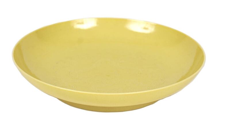 Sheppard's sale: Chinese Guangxu imperial yellow glazed bowl, estimated at €10,000-€15,000.