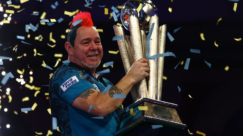 Peter Wright was eventually crowned world champion for a second time. Photograph: Adrian Dennis/Getty/AFP