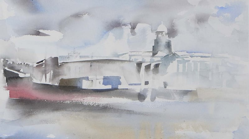 Custom House by Louis le Brocquy is the top lot at de Vere’s sale on May 12th (€4,000-€6,000)