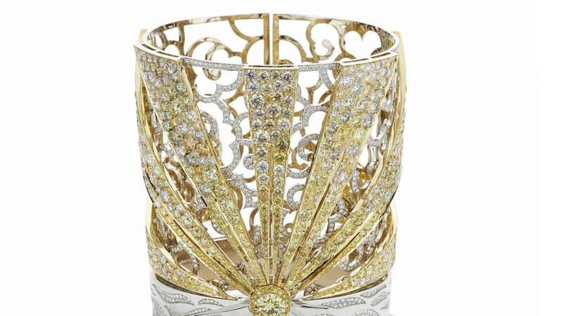 A Boodles cuff from its Wonderland collection that took 400 hours to make