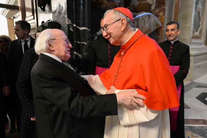 President Michael D Higgins at the funeral of Pope Francis in Vatican City. Photograph: Simone Risoluti/Maxwells