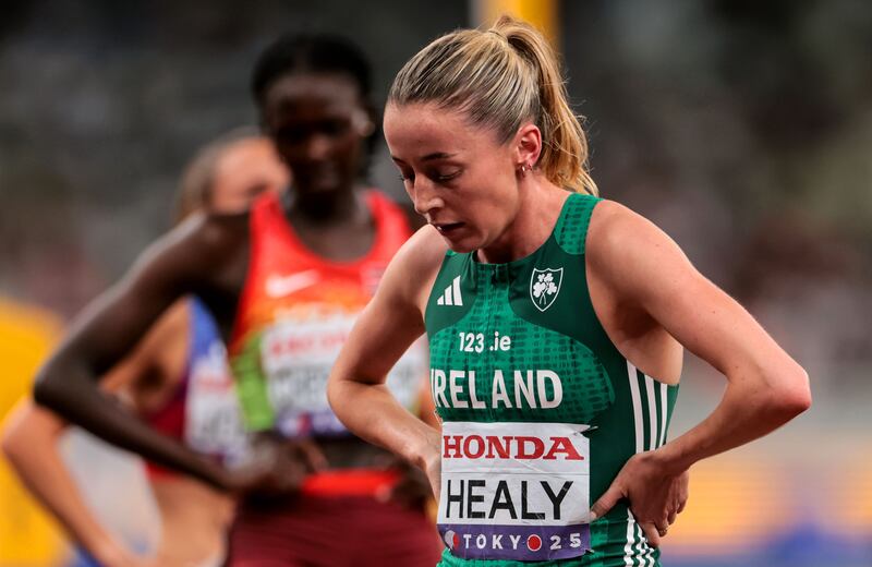 Ireland’s Sarah Healy after finishing 10th. Photograph: Morgan Treacy/Inpho