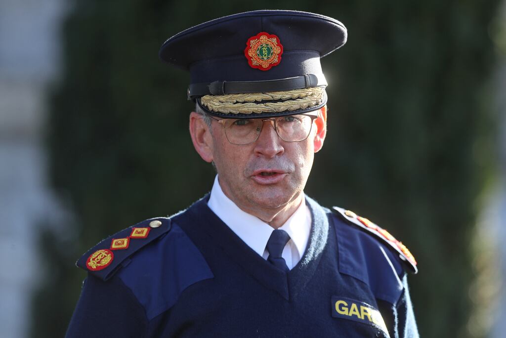 Garda Commissioner Drew Harris has moved to diffuse a deepening row over Garda rosters by extending the special pandemic rosters for another six months. Photograph: Brian Lawless/PA