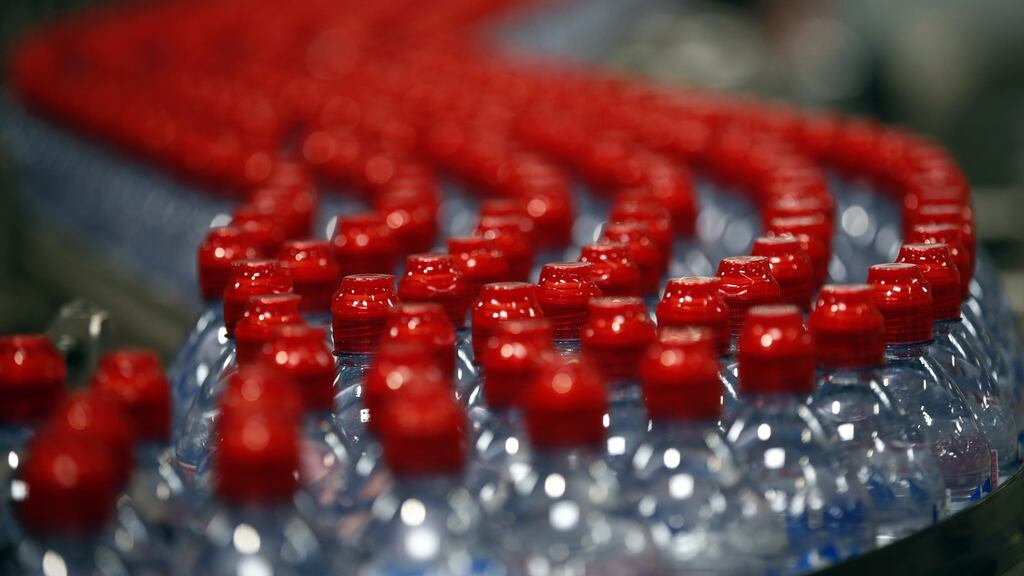 Danone, the maker of Activia yoghurt and Evian water, says  the sale of loss-making arm EarthBound Farm would help margins later this year. Photograph: Stefan Wermuth/Bloomberg