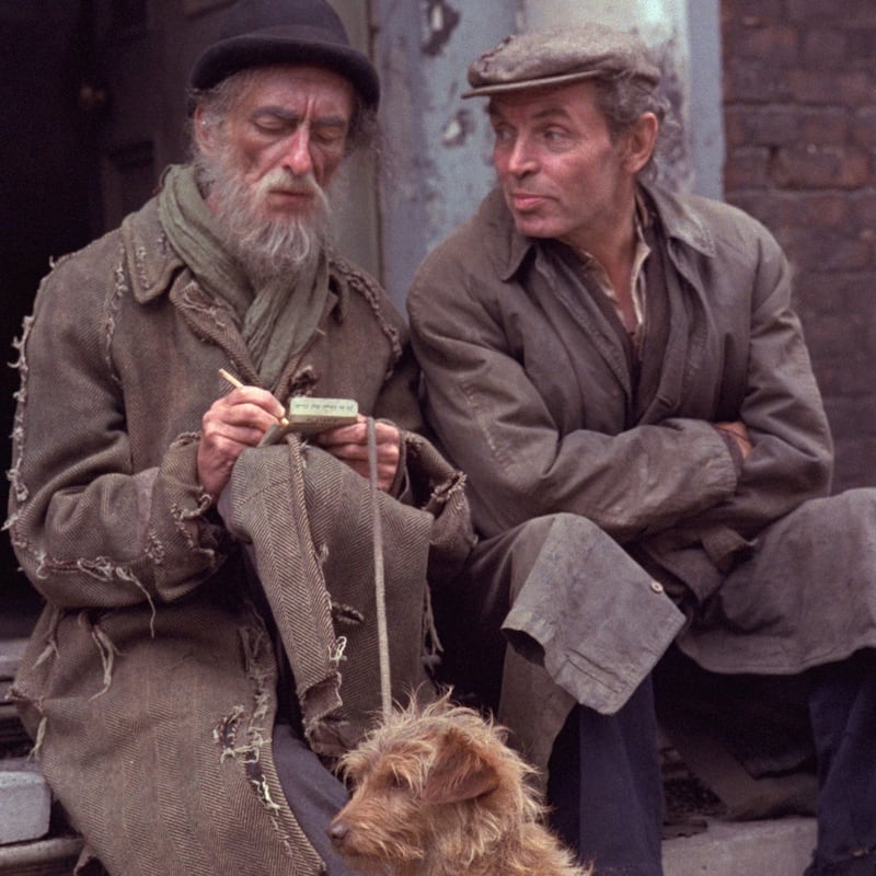 David Kelly as Rashers Tierney, with Brendan Cauldwell as Hennessey