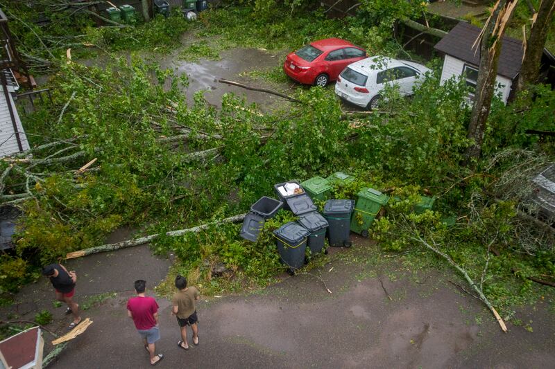 Fiona was one of the strongest storms to strike eastern Canada. Photograph: Brian McInnis/The Canadian Press/AP